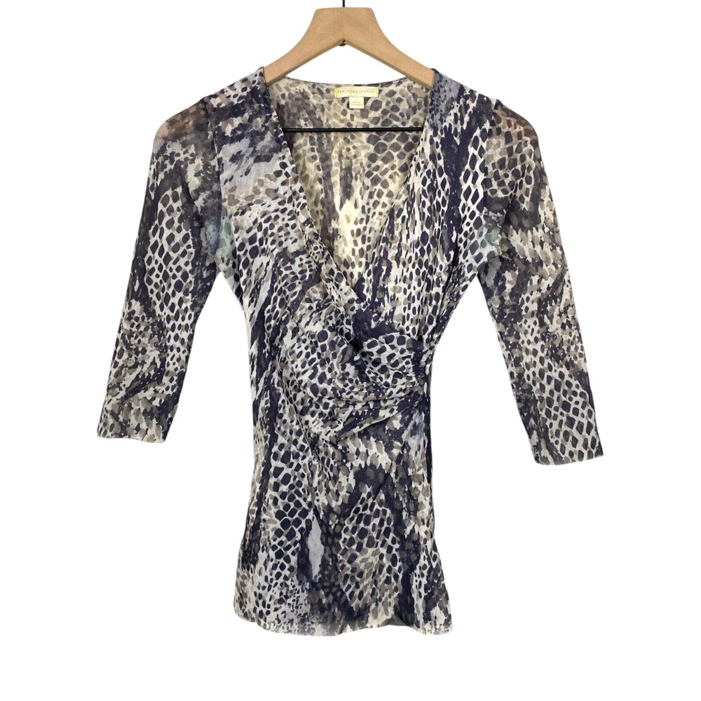 Y2K New York & Co Top‎ S Faux Wrap 90s Fairy Grunge Whimsigoth Babydoll